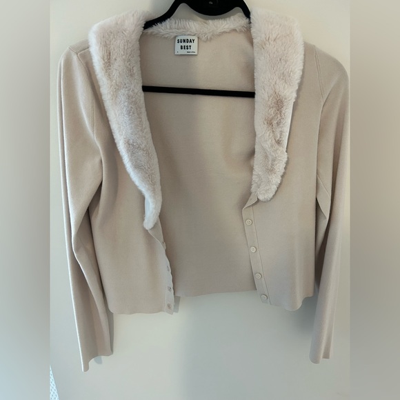 Sunday Best Ever Cardigan in Light Birch - Picture 2 of 3